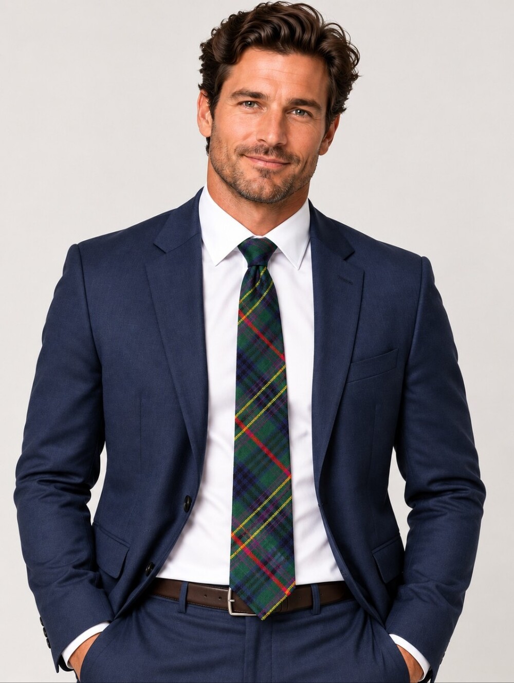 Rodlinoch Kennedy Tartan Tie 100% New Wool Made in Scotland NWT Plaid